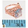 Image 1 : .925 STAMPED GOLD PLATED FASHION RING, SIZE 7