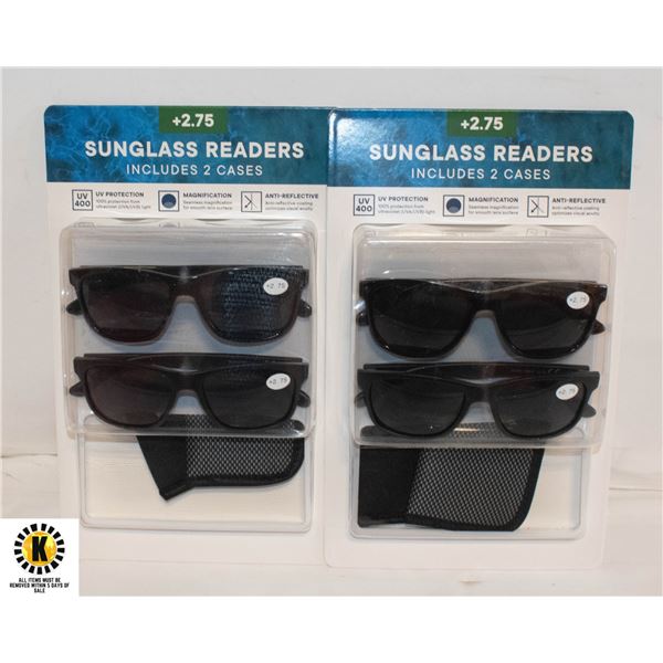 NEW FSEAL SUNGLASS READERS, 2 PAIRS