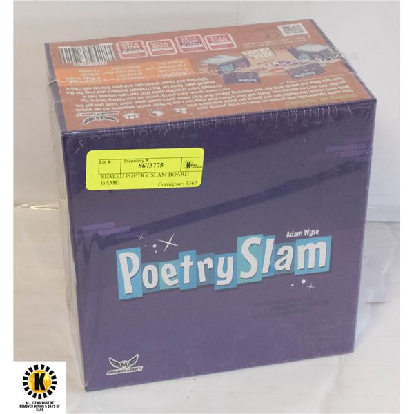 SEALED POETRY SLAM BOARD GAME