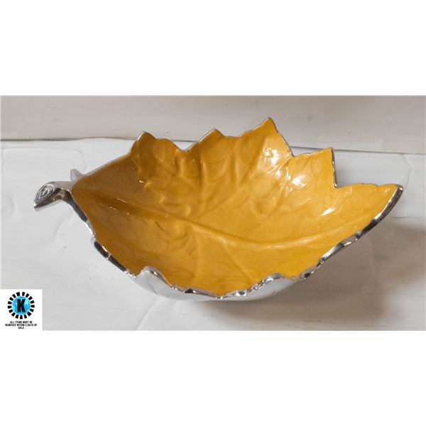 DESIGNER 13" GRAPE LEAF BOWL- ARTIST JULIA KNIGHT