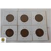 Image 2 : 6 X 2 PENCE COPPER COINS CURRENCY