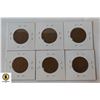 Image 1 : 6 X 2 PENCE COPPER COINS CURRENCY