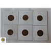 Image 2 : 6 X ONE PENNY COPPER CURRENCY COINS