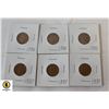 Image 1 : 6 X ONE PENNY COPPER CURRENCY COINS
