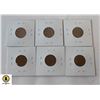 Image 2 : 6 X ONE PENNY COPPER CURRENCY COINS