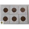 Image 1 : 6 X 2 PENCE COPPER COINS CURRENCY