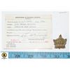 Image 1 : ARMY GENERAL SERVICE BADGE & CERTIFICATE TO