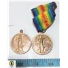 Image 1 : WWI VICTORY MEDALS 2 GENUINE