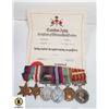 Image 1 : WW1 & 2 BAR 6 MEDALS GENUINE MILITARY CERT