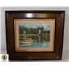 Image 1 : VTG FRAMED 8X10 MONET  BRIDGE AT ARGENTEUIL