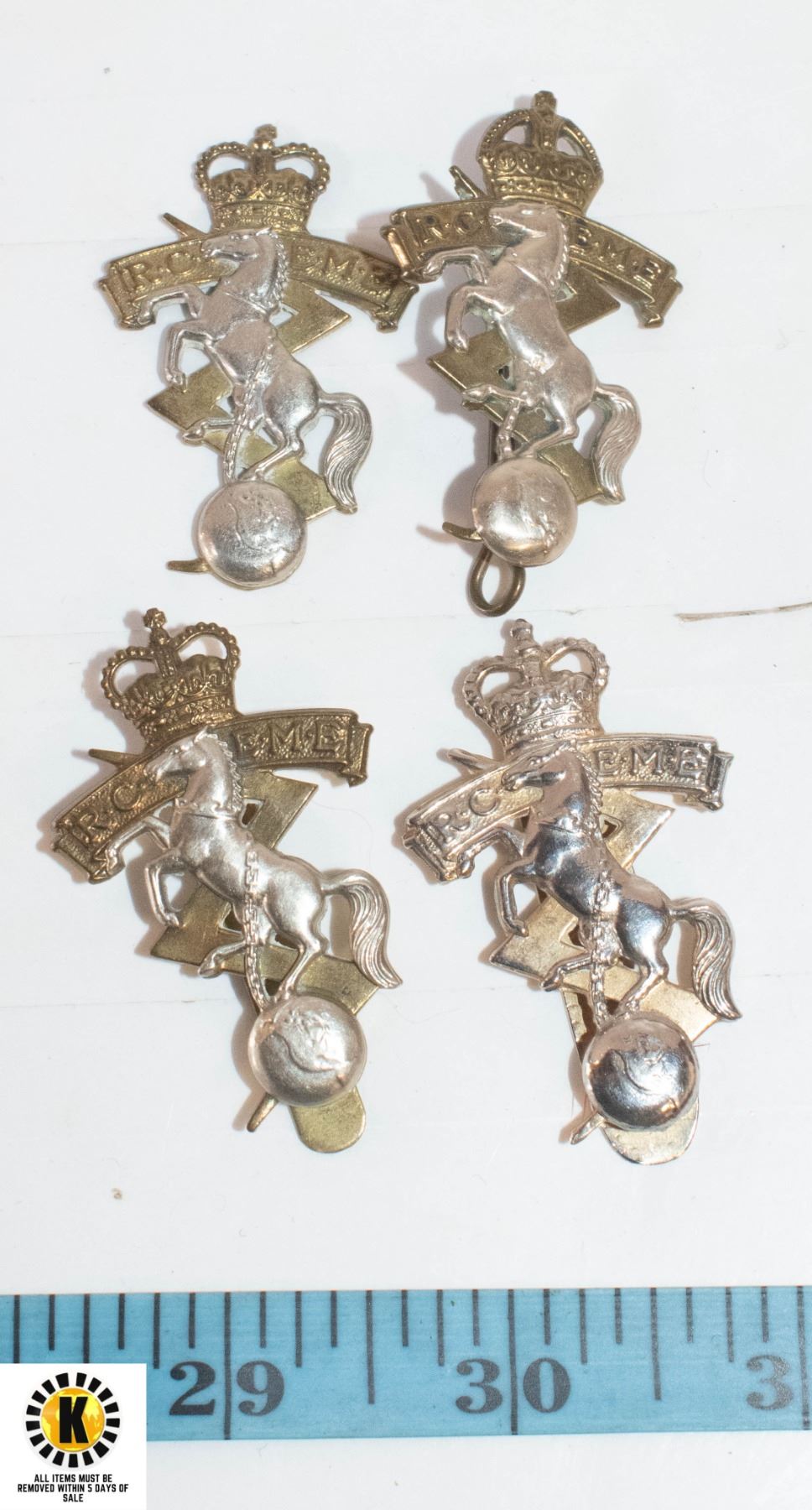 WWII RCEME BADGE X4
