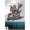 Image 1 : VINTAGE STERLING SILVER MERMAN BROOCH