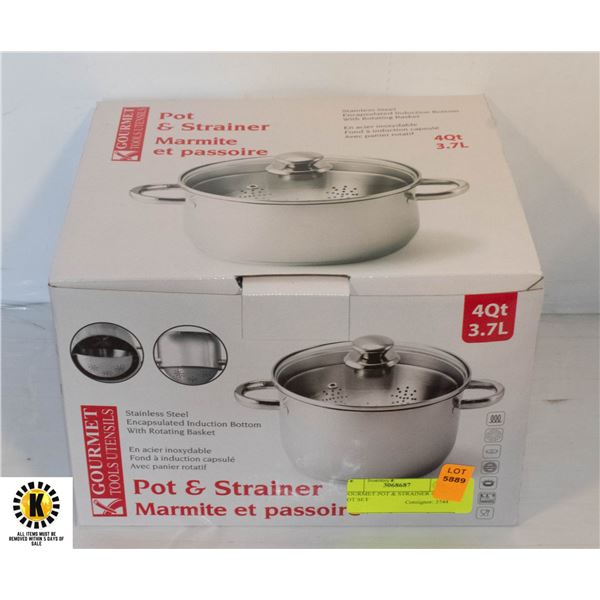 GOURMET POT & STRAINER 4 QT POT SET