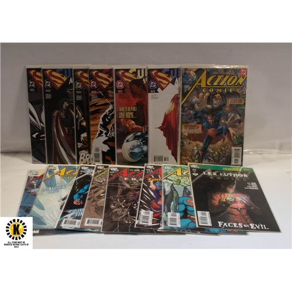 DC  ACTION COMICS SUPERMAN #801-873 COMIC LOT