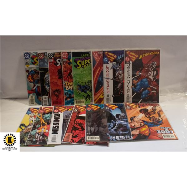 DC  ACTION COMICS SUPERMAN #779-797 COMIC LOT