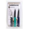 Image 1 : NEW FARBERWARE 3PC PARING KNIFE SET