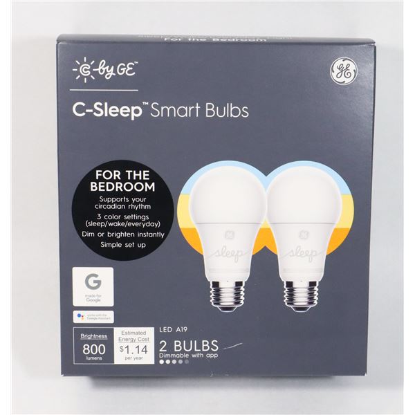 NEW 2PK C-SLEEP GE SMART BULBS WORKS WITH GOOGLE