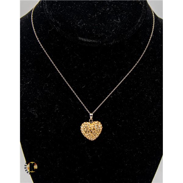 .925 SILVER ITALY HEART NECKLACE