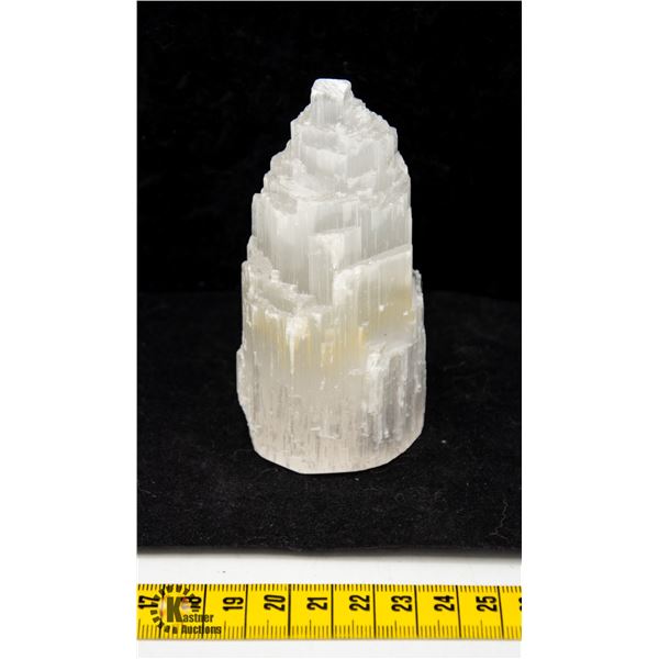 SELENITE TOWER WITH INFORMATION SLIP