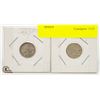 Image 1 : 1952 AND 1961 CANADA 80% SILVER DIMES