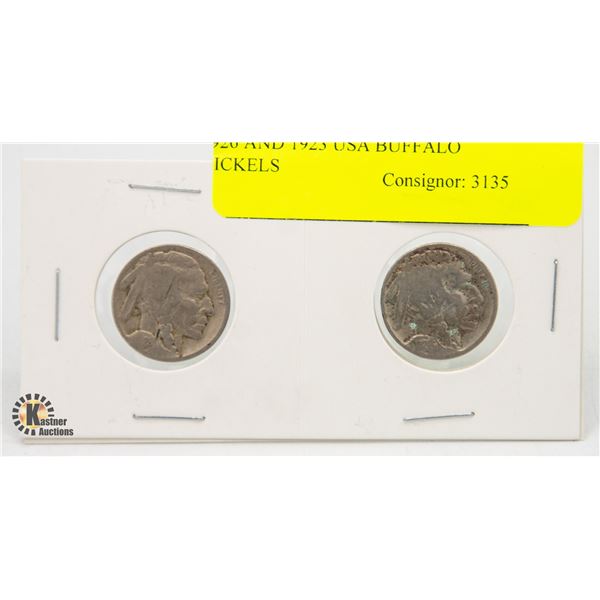 1926 AND 1923 USA BUFFALO NICKELS
