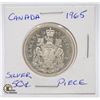 Image 1 : 1965 CANADIAN SILVER 50 CENT COIN