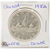 Image 1 : 1952 CANADIAN SILVER $1 DOLLAR COIN
