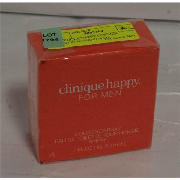 CLINIQUE HAPPY FOR MEN COLOGNE SPRAY 50ML