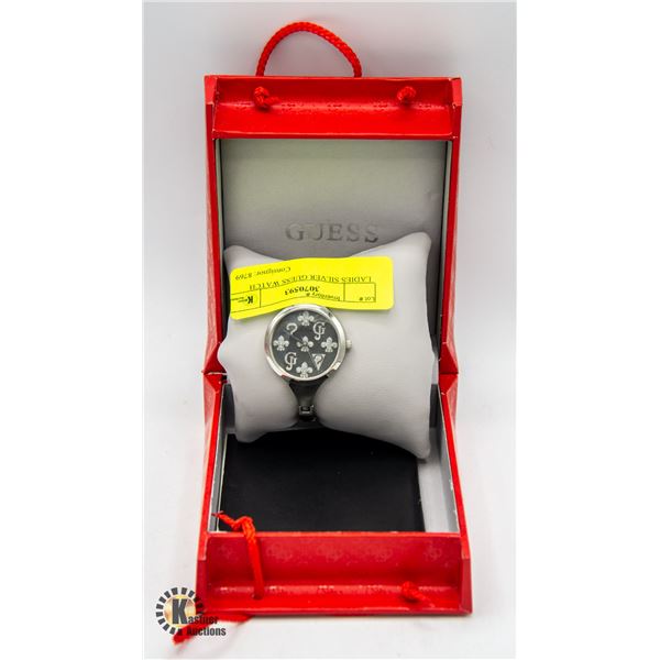 LADIES SILVER GUESS WATCH