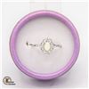 Image 1 : NEW WHITE FIRE OPAL RING SET IN .925 SILVER