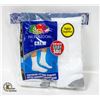 WHITE CREW SOCKS 6-12 SIZE 6-PACK