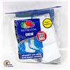 Image 1 : WHITE CREW SOCKS 6-12 SIZE 6-PACK