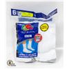 Image 1 : WHITE CREW SOCKS 6-12 SIZE 6-PACK