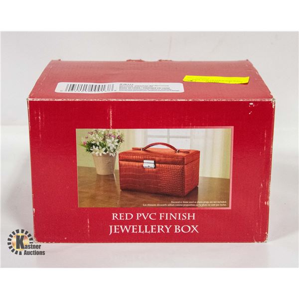 NEW RED JEWELRY BOX WITH