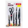 Image 1 : NEW SEALED 5 PC STAINLESS STEEL KNIFE &