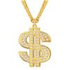 Image 1 : NEW PLATED DOLLAR SIGN PENDANT AND CHAIN