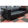 Image 2 : BLACK LEATHER SOFA/LOVE SEAT (70"L X