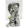 LARGE 18 IN ANGEL STATUE WITH GIRL, DOG,