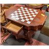 Image 2 : OCASSIONAL CHECKER TOP WOOD TABLE-ESTATE