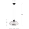 Image 2 : NEW GLOBE ELECTRIC MALIBU 1 LIGHT PENDANT LIGHT