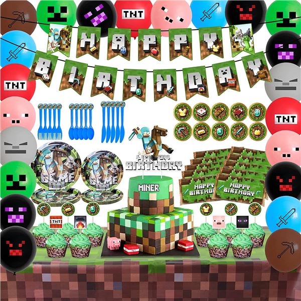 NEW MINECRAFT BIRTHDAY PARTY SUPPLY PACK