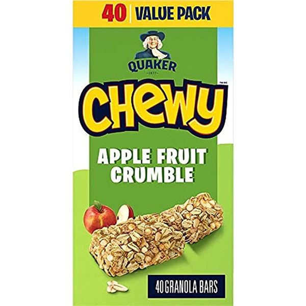 NEW QUAKER CHEWY GRANOLA BARS APPLE FRUIT CRUMBLE