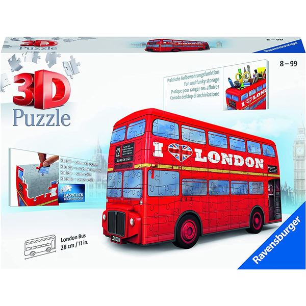 NEW RAVENSBURGER I <3 LONDON 3D PUZZLE, LONDON BUS