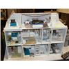 Image 1 : VINTAGE 3 FT HANDMADE WOOD DOLL HOUSE