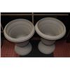Image 1 : 2 NEW 15 INCH PEDESTAL PLANTERS