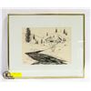 Image 1 : FRAMED SIGNED 1980 EDGAR T. JONES PENCIL