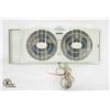 Image 1 : HOLMES 2-SPEED TWIN FAN WINDOW FAN WITH