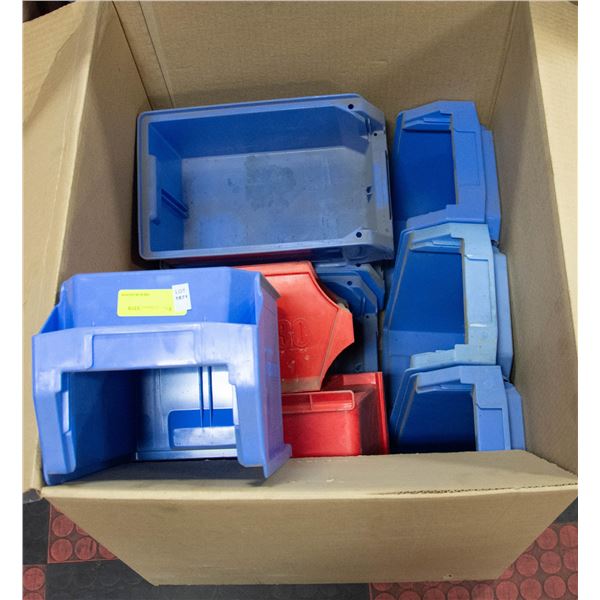 LARGE BOX OF ORGANIZER BINS