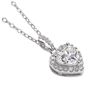 Image 2 : Sparkling 1ct VVS1 White G-H Fire Heart Moissanite Pendant