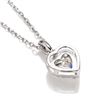 Image 3 : Sparkling 1ct VVS1 White G-H Fire Heart Moissanite Pendant